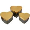 Clayre & Eef 65459 Aufbewahrungsboxen Herz 3 Stück Gold 27x24x15 cm