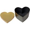 Clayre & Eef 65459 Aufbewahrungsboxen Herz 3 Stück Gold 27x24x15 cm