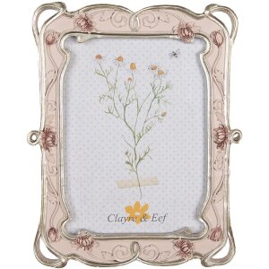 Clayre & Eef 2F1056 Fotorahmen Rosa 19x24 cm für 13x18 cm Fotos