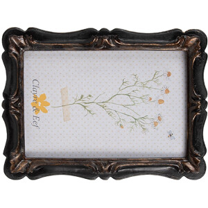 Clayre & Eef 2F1067 Cadru foto 14x2x19 cm / 10x15 cm Negru Maro