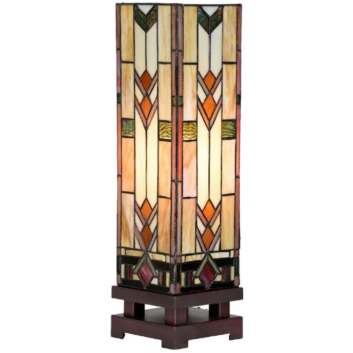 LumiLamp 5LL-6353 Tiffany Tischlampe Beige 15x15x54 cm E27 max 60 Watt
