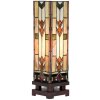 LumiLamp 5LL-6353 Tiffany Tischlampe Beige 15x15x54 cm E27 max 60 Watt