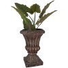 Vază decorativă cu plante Clayre & Eef, 40x40x52 cm, maro, stil baroc