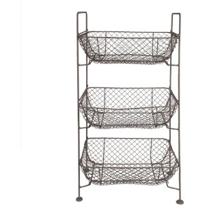 Clayre & Eef 5Y1192 Eisenregal mit Körben...