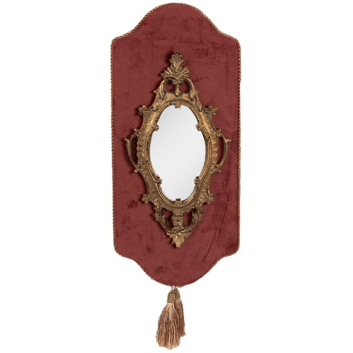 Spațiu de perete cu oglindă Clayre & Eef, stil baroc, roz aurie