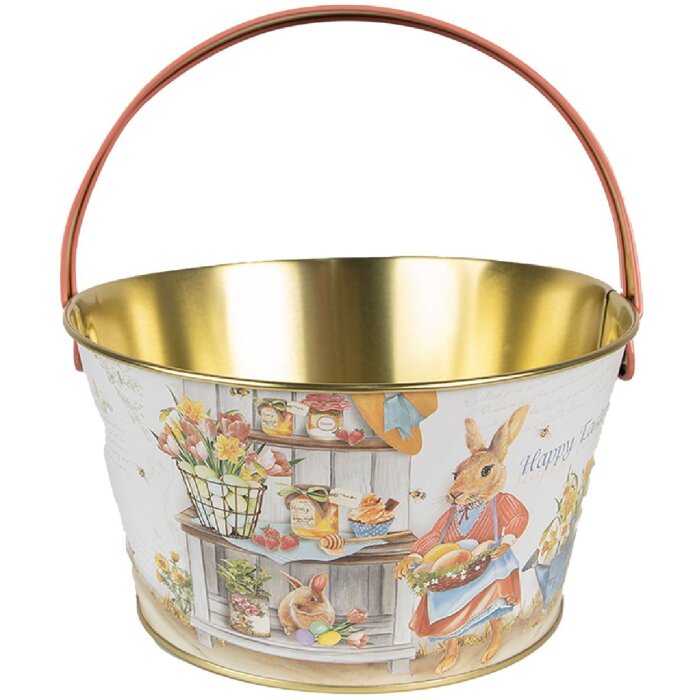 Clayre & Eef 6BL0107 Korb Weiß Ø 19x10 cm