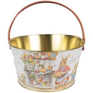 Clayre & Eef 6BL0107 Korb Weiß Ø 19x10 cm