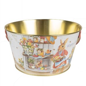 Clayre & Eef 6BL0107 Korb Weiß Ø 19x10 cm