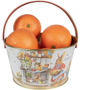 Clayre & Eef 6BL0107 Korb Weiß Ø 19x10 cm