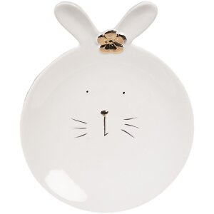 Clayre & Eef 6CE1676 Kleiner Teller Weiß...