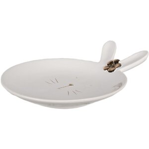 Clayre & Eef 6CE1676 Kleiner Teller Weiß...