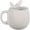 Cană albă cu motiv de iepure 13x10x11 cm – Clayre & Eef