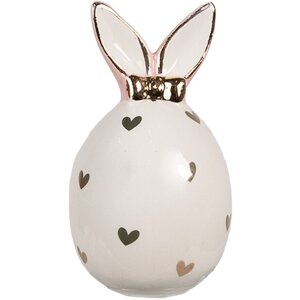 Clayre & Eef 6CE1678 Dekoration Ei Weiß 5x9 cm