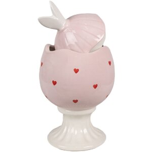 Clayre & Eef 6CE1696 Vorratstopf Rosa Ø 13x25 cm