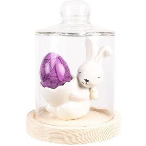 Clayre & Eef 6CE1700 Eierbecher Hase Weiß 10x6x11 cm Landhausstil