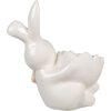 Clayre & Eef 6CE1700 Eierbecher Hase Weiß 10x6x11 cm Landhausstil