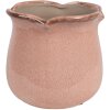 Clayre & Eef 6CE1714P Blumentopf Rosa Ø 16x15 cm Keramik Wellenrand