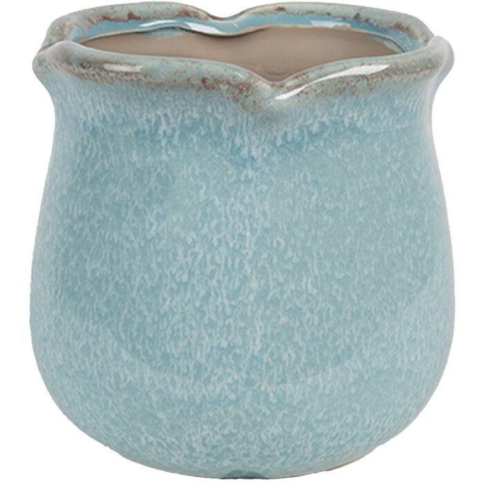 Vază pentru plante Clayre & Eef Ø 12x12 cm Albastru antic