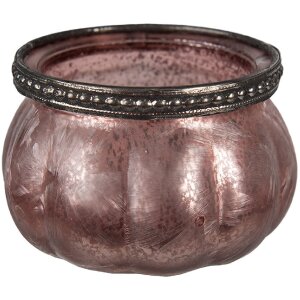 Clayre & Eef 6GL4380 Teelichthalter Rosa 9x6 cm