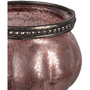 Clayre & Eef 6GL4380 Teelichthalter Rosa 9x6 cm