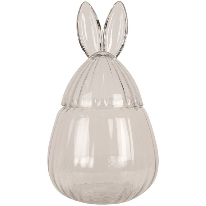Clayre & Eef 6GL4397 Vorratsglas Osterhase transparent 20x34 cm