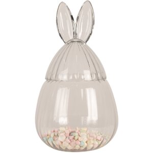 Clayre & Eef 6GL4397 Vorratsglas Osterhase transparent 20x34 cm