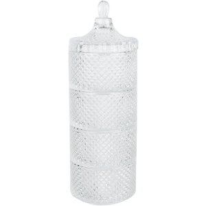 Clayre & Eef 6GL4434 Vorratsglas mit Deckel 10x25 cm...