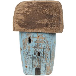 Clayre & Eef 6H2338 Haus Deko 6x4x10 cm Blau Braun