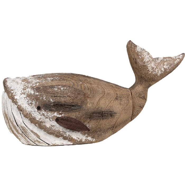 Clayre & Eef 6H2341 Dekoration Wal 39x15x21 cm Braun Weiß