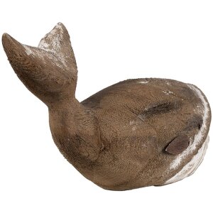 Clayre & Eef 6H2341 Dekoration Wal 39x15x21 cm Braun Weiß