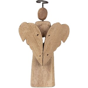 Clayre & Eef 6H2342 Weihnachtsdeko Engel Braun 13x5x22 cm