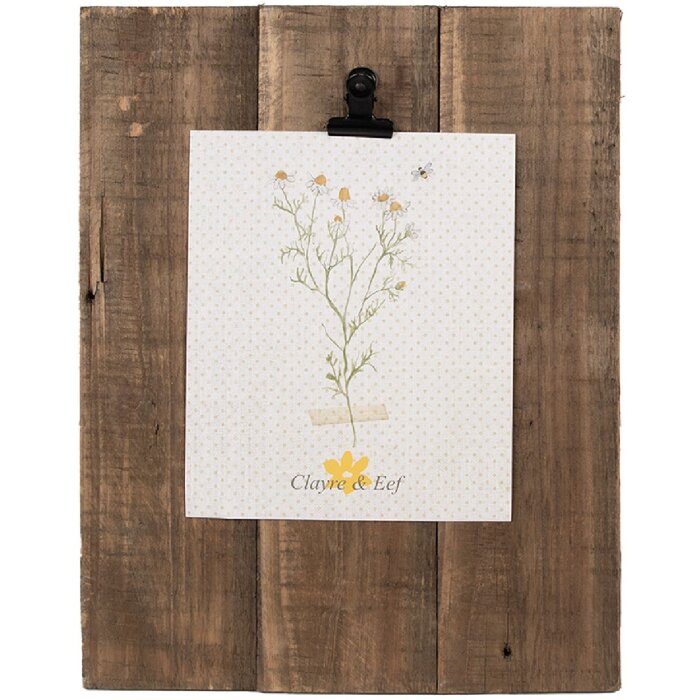 Clayre & Eef 6H2379 Clemă pentru ramă foto 25x3x32 cm maro stil rustic