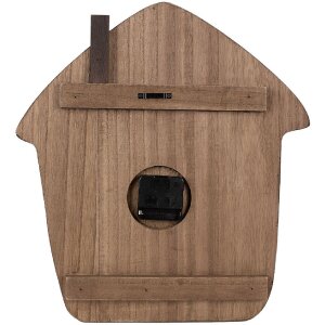 Ceas de perete Clayre & Eef maro, stil casă de țară, 37x4x40 cm, 1 x baterie AA