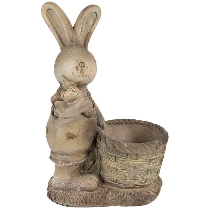 Clayre & Eef 6MG0031 Blumentopf Braun Beige 38x22x49 cm Dekoration