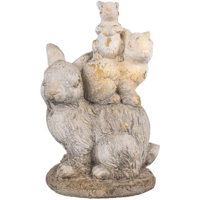 Clayre & Eef 6MG0032 Deko-Kaninchen Braun Beige 27x18x43cm