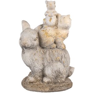 Clayre & Eef 6MG0032 Deko-Kaninchen Braun Beige...