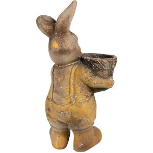 Vază decorativă în formă de iepure Clayre & Eef, maro, 23x18x41 cm