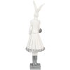 Clayre & Eef 6PR4037 Deko-Kaninchen Weiß 10x9x32 cm Polyresin Modern