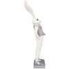 Clayre & Eef 6PR4047 Deko Kaninchen Weiß Silber 9x13x36 cm