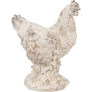 Clayre & Eef 6PR4054 Deko-Huhn 21x12x26 cm Beige