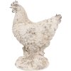 Clayre & Eef 6PR4054 Deko-Huhn 21x12x26 cm Beige