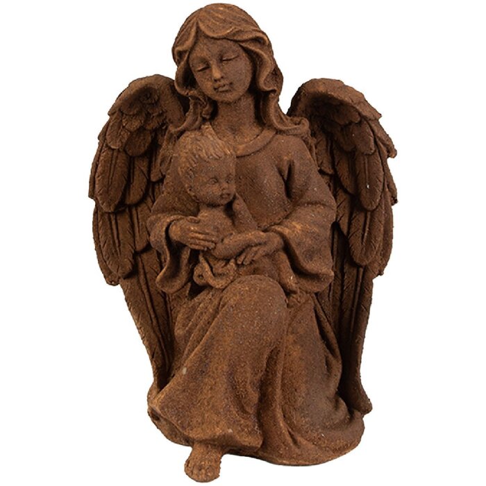 Figurină decorativă angel brun Clayre & Eef 13x11x18 cm