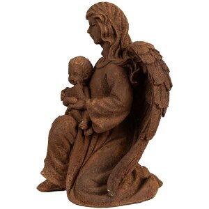 Figurină decorativă angel brun Clayre & Eef 13x11x18 cm