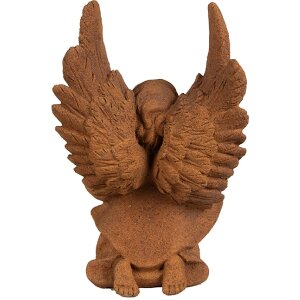 Figurină decorativă de angel brun Clayre & Eef 13x8x19 cm