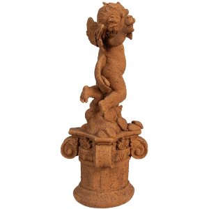 Îngrijorător decorativ Clayre & Eef, maro, stil landhaus, 13x13x30 cm