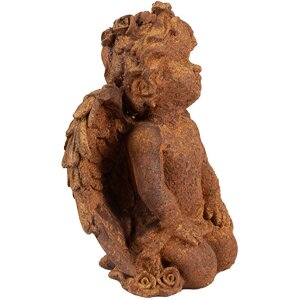 Engel decorativ Clayre & Eef, stil landhaus, maro, 9x7x11 cm