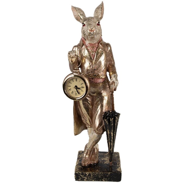 Figurină decorativă de iepure alb cu detalii auriu – Clayre & Eef