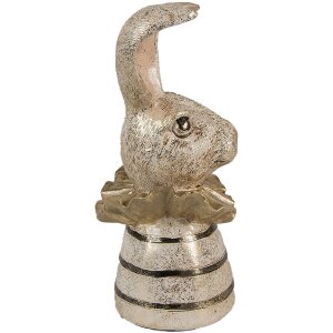 Clayre & Eef 6PR4085 Iepure decorativ Culoare aur alb 10x10x20 cm