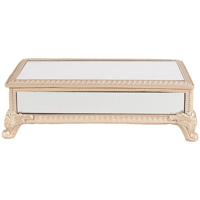 Clayre & Eef 6PR4136 Schmuckkasten Beige 21x11x7 cm Elegantes Design