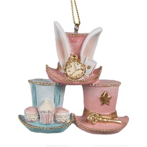 Clayre & Eef 6PR4155 Deko-Hänger Hut Rosa Blau...